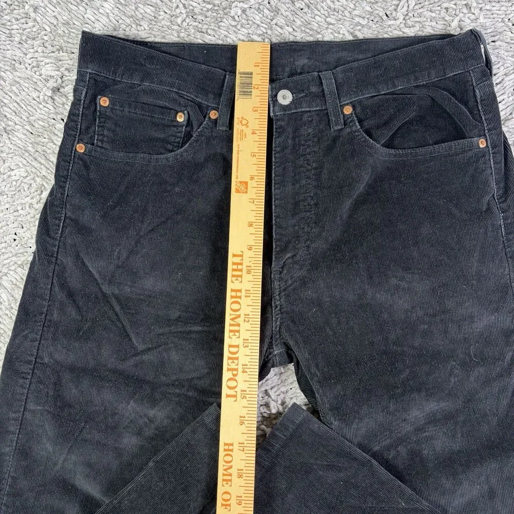 Levis 505 Corduroy Pants Mens 34x32 Black Preppy Chino Business Casual Textured